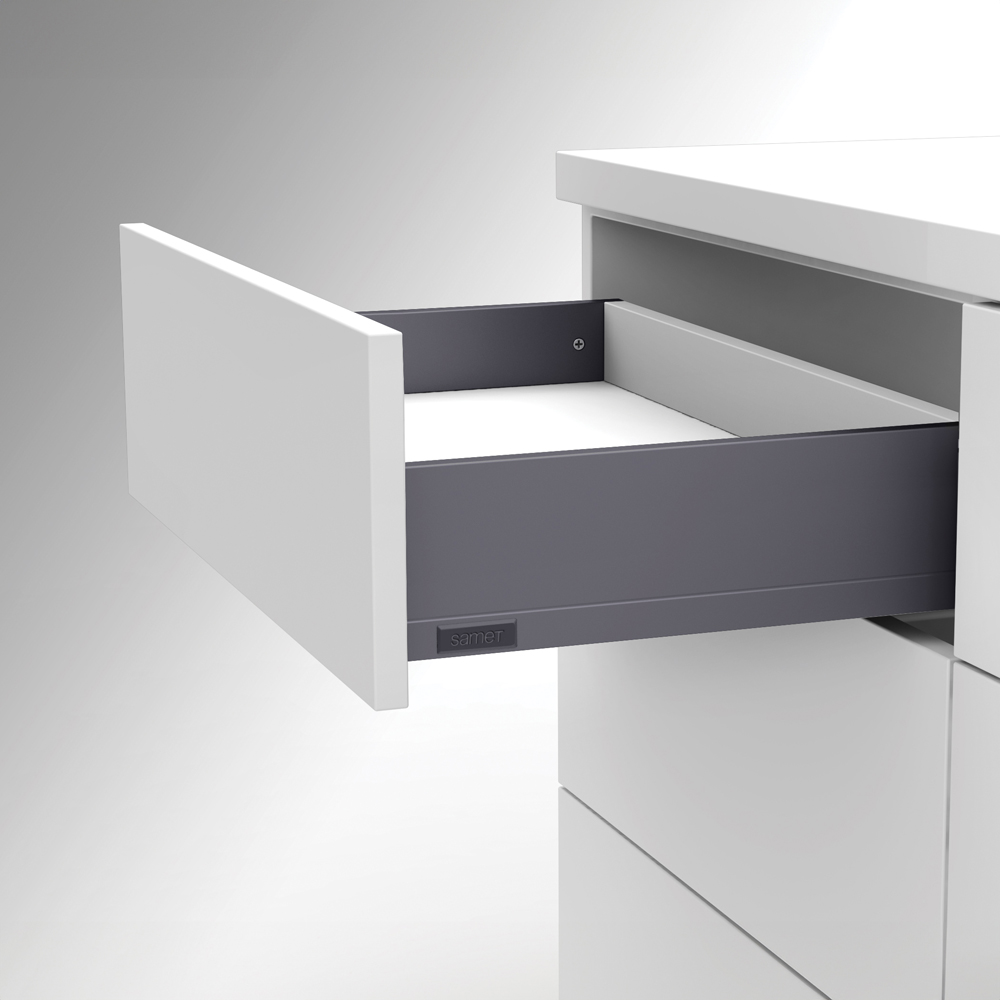 Комплект ящика FLOWBOX с доводчиком 400, Антрацит, FlowBox 138/16 Soft-Close 400mm Anthracite Retail