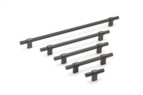 Мебельная ручка SY8774 0640 MM BLACK BRUSHED NICKEL/HANDLE 0640 MM BLACK BRUSHED NICKEL