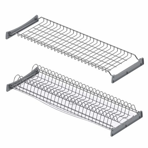 Сушилка для тарелок и стаканов с подносом 70см, Хром#/Plate Glass Shelf Set with Tray 70cm Chrome#