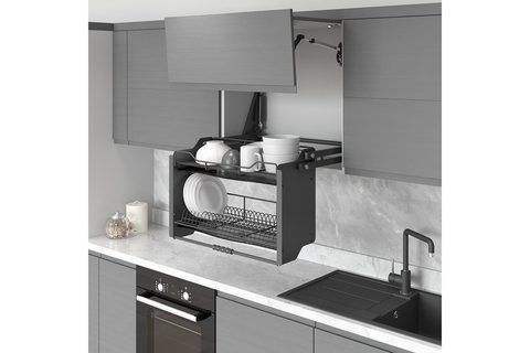 Модуль выдвижной для посуды 70 см Антрацит/Pull Down Shelf with Lift 70cm Anthracite#