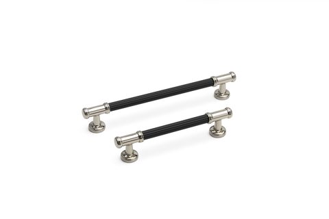 Мебельная ручка SY4665 0192 MM POLISH NICKEL - MAT BLACK