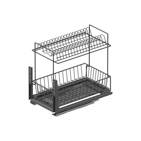 Нижняя встраиваемая сушилка+органайзер, 35см Антр#/Bottom Mounted Under-Workbench Plate Holder+baske