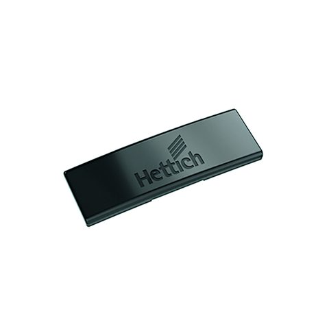 Hettich Заглушка для консоли петли Sensys obsidian с лого "HETTICH", черный обсидиан