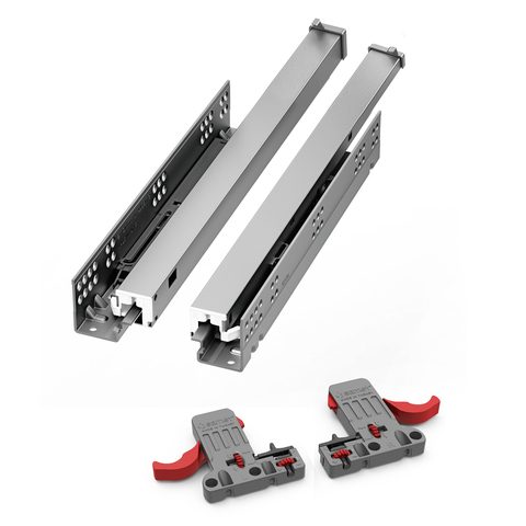 Направляющая полного выдвижения Smart Slide с доводчиком c функцией Lock-Fix 350мм Retail/Smsld Full
