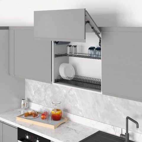 Сушилка для тарелок и стаканов с подносом 70см, Антр#/Plate Glass Shelf Set with Tray 70cm Anth#