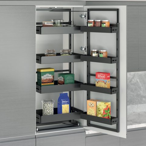 125-140 60см Внутренняя система хранения, Антрацит#/125-140 60cm Unique Box Twin Larder Anthracite#