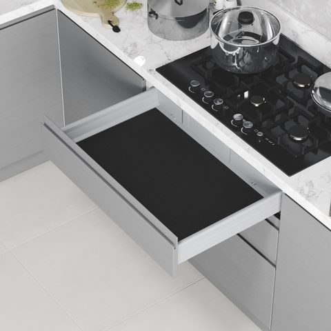 Противоскользящий коврик для ящиков 10м, Черный#/Skidroof Drawer Cover Roll 10 mt Black#