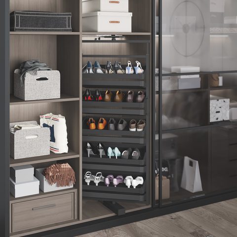 Полка для обуви поворотная, Антрацит 1630-1830#/Anthracite Turning Shoe Rack 1630-1830