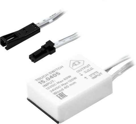 Выключатель AQ SWITCH сенсорный контактный с диммером 12/24V 60/120W (под столешницу)