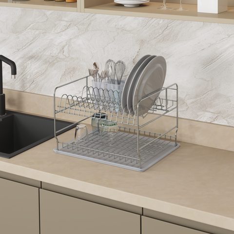 Сушилка для тарелок и стаканов и столовых приборов, 43см# Хром/Plate-Glass Holder for