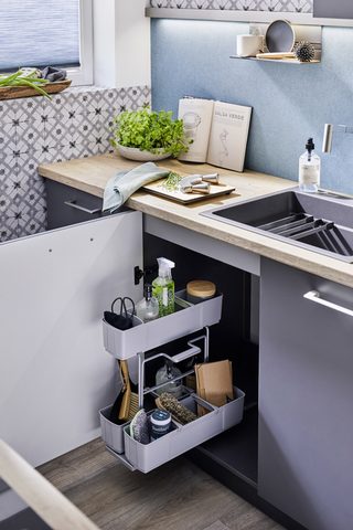 Kessebohmer Контейнер для хозпринадлежностей "CleaningAGENT",серый