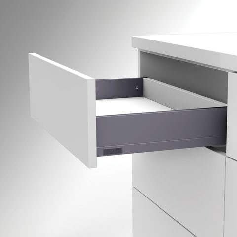 Ящик SMARTFLOW PUSH OPEN SOFT CLOSE. 450 ММ Антрацит/FLOW 106/16 PUSH OPEN SOFT CLOSE LOCK-FIX, 450 