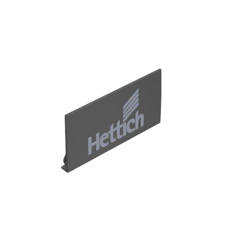 Hettich Декоративные заглушки  с лого Hettich  для ящиков AVANTECH YOU, антрацит, АБС