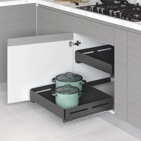 Выдвижная корзина 60см, Антрацит#/Independent Unique Box Drawer with Undermount Rail 60cm
Anthracite